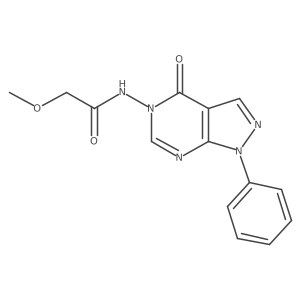 2-methoxy-N-(4-oxo-1-phenyl-1H-pyrazolo[3,4-d]pyrimidin-5(4H)-yl)acetamide结构式