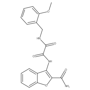 N1-(2-carbamoylbenzofuran-3-yl)-N2-(2-methoxybenzyl)oxalamide结构式