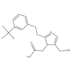 2-(5-(hydroxymethyl)-2-((3-(trifluoromethyl)benzyl)thio)-1H-imidazol-1-yl)acetamide Structure