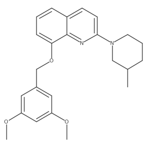 8-((3,5-Dimethoxybenzyl)oxy)-2-(3-methylpiperidin-1-yl)quinoline Structure