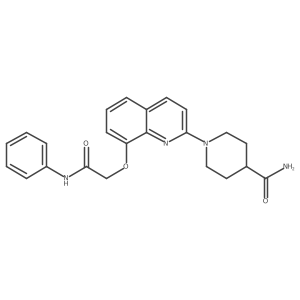 1-(8-(2-Oxo-2-(phenylamino)ethoxy)quinolin-2-yl)piperidine-4-carboxamide Structure