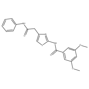 3,5-dimethoxy-N-(4-(2-oxo-2-(phenylamino)ethyl)thiazol-2-yl)benzamide Structure