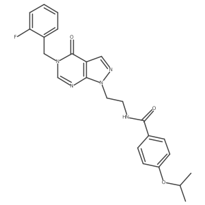 N-(2-(5-(2-fluorobenzyl)-4-oxo-4,5-dihydro-1H-pyrazolo[3,4-d]pyrimidin-1-yl)ethyl)-4-isopropoxybenzamide Structure
