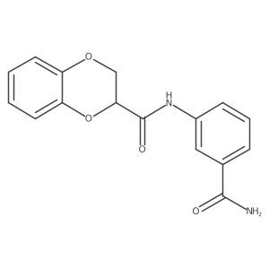 N-(3-carbamoylphenyl)-2,3-dihydro-1,4-benzodioxine-2-carboxamide Structure