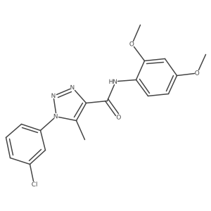 1-(3-chlorophenyl)-N-(2,4-dimethoxyphenyl)-5-methyl-1H-1,2,3-triazole-4-carboxamide结构式