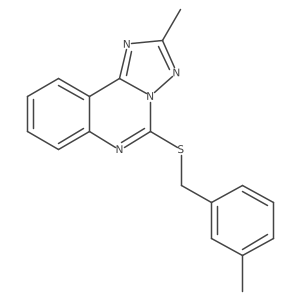 2-Methyl-5-[(3-methylbenzyl)thio][1,2,4]triazolo[1,5-c]quinazoline结构式