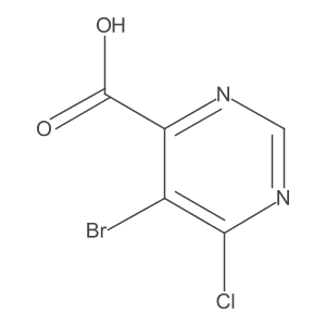 5-Bromo-6-chloropyrimidine-4-carboxylic acid结构式