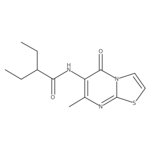 2-ethyl-N-(7-methyl-5-oxo-5H-thiazolo[3,2-a]pyrimidin-6-yl)butanamide结构式