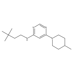 N-(3,3-dimethylbutyl)-6-(4-methylpiperazin-1-yl)pyrimidin-4-amine结构式