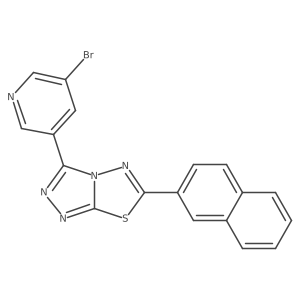3-(5-Bromo-3-pyridinyl)-6-(2-naphthyl)[1,2,4]triazolo[3,4-b][1,3,4]thiadiazole Structure