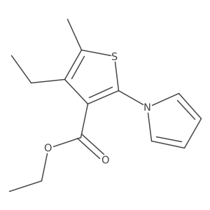 ethyl 4-ethyl-5-methyl-2-(1H-pyrrol-1-yl)thiophene-3-carboxylate Structure