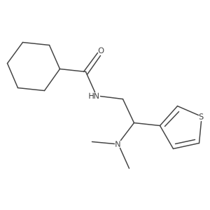 N-(2-(dimethylamino)-2-(thiophen-3-yl)ethyl)cyclohexanecarboxamide Structure