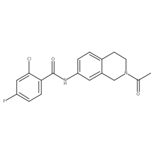 N-(2-acetyl-1,2,3,4-tetrahydroisoquinolin-7-yl)-2-chloro-4-fluorobenzamide Structure