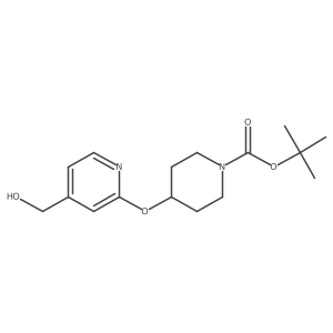 Tert-butyl 4-[4-(hydroxymethyl)pyridin-2-yl]oxypiperidine-1-carboxylate结构式