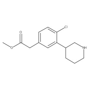 Methyl 2-(4-chloro-3-(piperidin-3-yl)phenyl)acetate Structure
