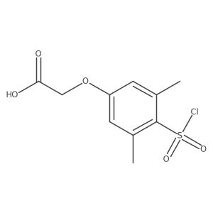 2-(4-(Chlorosulfonyl)-3,5-dimethylphenoxy)acetic acid结构式