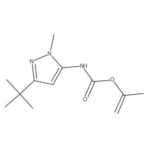 prop-1-en-2-yl N-(5-tert-butyl-2-methylpyrazol-3-yl)carbamate Structure