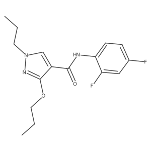 N-(2,4-difluorophenyl)-3-propoxy-1-propyl-1H-pyrazole-4-carboxamide结构式