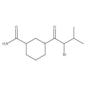 1-(2-Bromo-3-methylbutanoyl)piperidine-3-carboxamide结构式