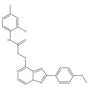 N-(2-chloro-4-methylphenyl)-2-{[2-(4-methoxyphenyl)pyrazolo[1,5-a]pyrazin-4-yl]sulfanyl}acetamide Structure
