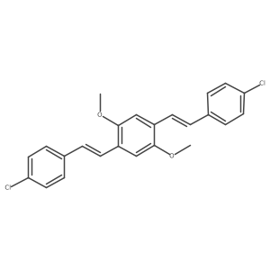 Benzene, 1,4-bis[(1E)-2-(4-chlorophenyl)ethenyl]-2,5-dimethoxy- Structure