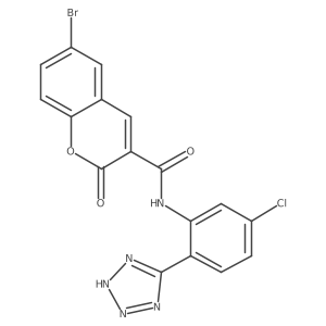 6-Bromo-2-oxo-2H-chromene-3-carboxylic acid [5-chloro-2-(1H-tetrazol-5-yl)-phenyl]-amide Structure