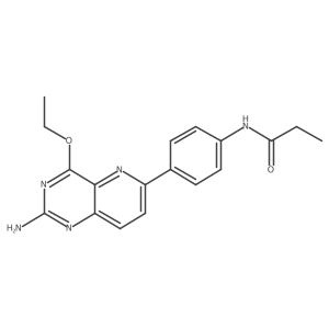N-[4-(2-amino-4-ethoxy-pyrido[3,2-d]pyrimidin-6-yl)phenyl]propanamide Structure