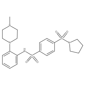 N-[2-(4-Methyl-1-piperazinyl)phenyl]-4-(1-pyrrolidinylsulfonyl)benzenesulfonamide结构式
