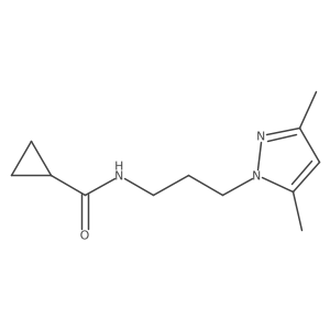 n-(3-(3,5-Dimethyl-1h-pyrazol-1-yl)propyl)cyclopropanecarboxamide结构式