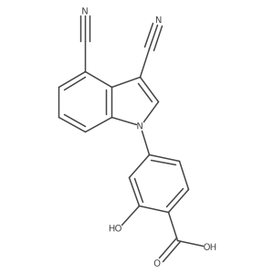 4-(3,4-dicyano-1H-indol-1-yl)-2-hydroxybenzoic acid结构式