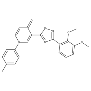 3-[3-(2,3-Dimethoxyphenyl)-1,2,4-oxadiazol-5-yl]-1-(4-methylphenyl)-1,4-dihydropyridazin-4-one结构式