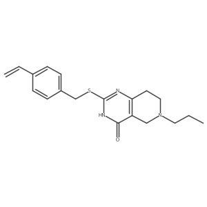 2-{[(4-ethenylphenyl)methyl]sulfanyl}-6-propyl-3H,4H,5H,6H,7H,8H-pyrido[4,3-d]pyrimidin-4-one结构式