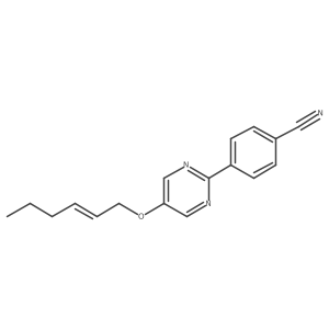 Benzonitrile, 4-[5-(2-hexenyloxy)-2-pyrimidinyl]-, (E)- Structure