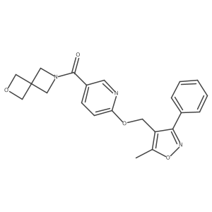 [6-(5-Methyl-3-phenyl-isoxazol-4-ylmethoxy)-pyridin-3-yl]-(2-oxa-6-aza-spiro[3.3]hept-6-yl)-methanone Structure