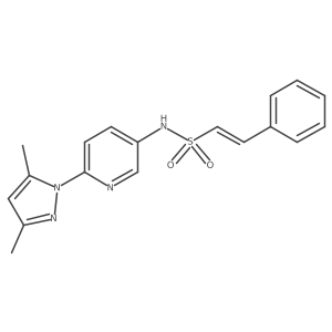 (E)-N-[6-(3,5-dimethylpyrazol-1-yl)pyridin-3-yl]-2-phenylethenesulfonamide Structure