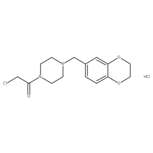 1-(Chloroacetyl)-4-(2,3-dihydro-1,4-benzodioxin-6-ylmethyl)piperazine hydrochloride结构式