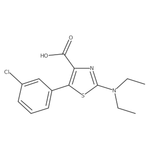 5-(3-Chloro-phenyl)-2-diethylamino-thiazole-4-carboxylic acid Structure