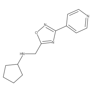 N-Cyclopentyl-3-(4-pyridinyl)-1,2,4-oxadiazole-5-methanamine Structure