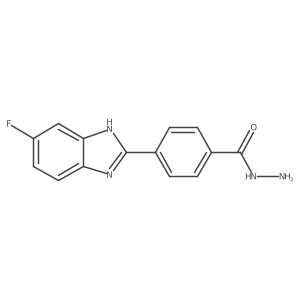 4-(6-Fluoro-1H-benzimidazol-2-yl)benzoic acid hydrazide结构式