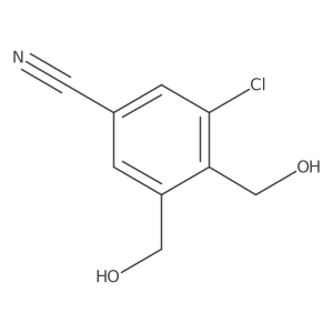 3-Chloro-4,5-bis(hydroxymethyl)benzonitrile结构式