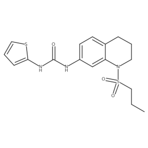 1-(1-(Propylsulfonyl)-1,2,3,4-tetrahydroquinolin-7-yl)-3-(thiophen-2-yl)urea Structure
