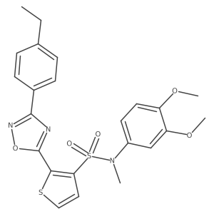 N-(3,4-dimethoxyphenyl)-2-[3-(4-ethylphenyl)-1,2,4-oxadiazol-5-yl]-N-methylthiophene-3-sulfonamide Structure