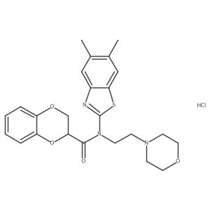 N-(5,6-dimethylbenzo[d]thiazol-2-yl)-N-(2-morpholinoethyl)-2,3-dihydrobenzo[b][1,4]dioxine-2-carboxamide hydrochloride Structure