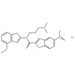 N-(3-(dimethylamino)propyl)-N-(4-methoxybenzo[d]thiazol-2-yl)-5-nitrobenzo[b]thiophene-2-carboxamide hydrochloride结构式