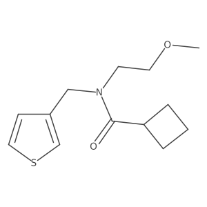 N-(2-methoxyethyl)-N-(thiophen-3-ylmethyl)cyclobutanecarboxamide Structure