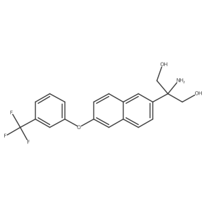 2-Amino-2-(6-(3-(trifluoromethyl)phenoxy)naphthalen-2-yl)propane-1,3-diol结构式