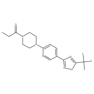 1-(4-(5-(5-(Trifluoromethyl)-1,2,4-oxadiazol-3-yl)pyridin-2-yl)piperazin-1-yl)propan-1-one结构式