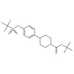 4-[4-[[(Trifluoromethyl)sulfonyl]oxy]phenyl]-1-piperidinecarboxylic acid 1,1-dimethylethyl ester结构式