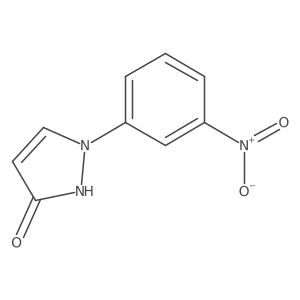 1-(3-nitrophenyl)-2,3-dihydro-1H-pyrazol-3-one结构式