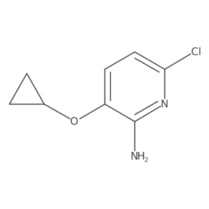 6-Chloro-3-cyclopropoxypyridin-2-amine结构式